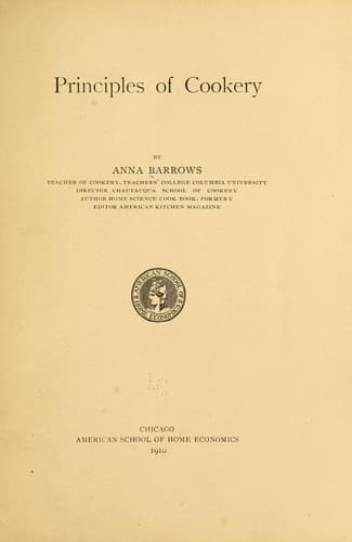 Tapa de Principles of cookery
