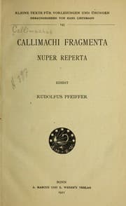 Tapa de Callimachi fragmenta nuper reperta