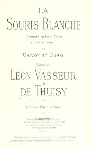 Tapa de La souris blanche