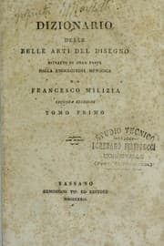 Tapa de Dizionario delle belle arti del disegno