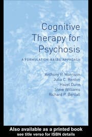 Tapa de Cognitive therapy for psychosis