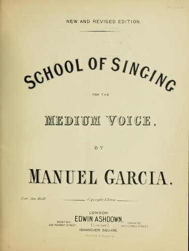 Tapa de School of singing