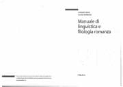 Tapa de Manuale di linguistica e filologia romanza