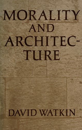 Tapa de Morality and architecture