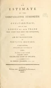 Tapa de An estimate of the comparative strength of Great-Britain