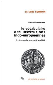 Tapa de Le vocabulaire des institutions indeo-européennes /[par] Émile Benveniste