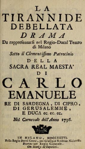 Tapa de La tirannide debellata