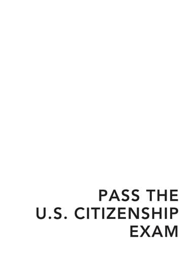 Tapa de Pass the U.S. citizenship exam