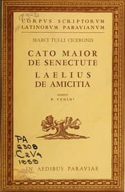 Tapa de Cato maior de senectute