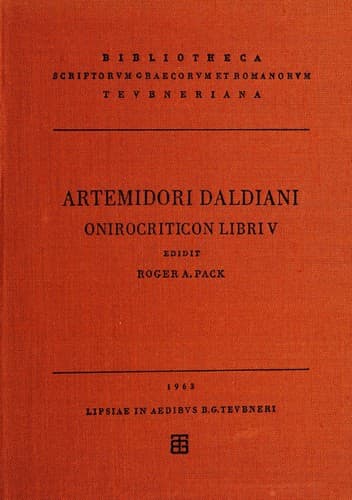 Tapa de Onirocriticon libri v.