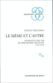 Tapa de Le Même et l'autre