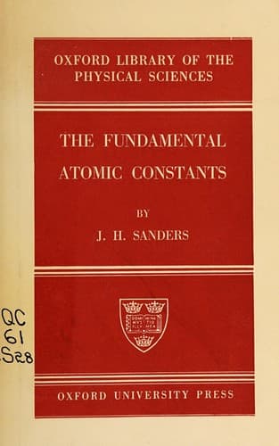 Tapa de The fundamental atomic constants