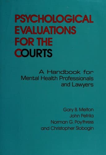 Tapa de Psychological evaluations for the courts