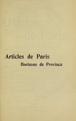 Tapa de Articles de Paris