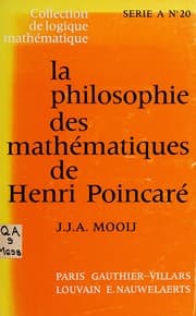 Tapa de La Philosophie des mathématiques de Henri Poincaré