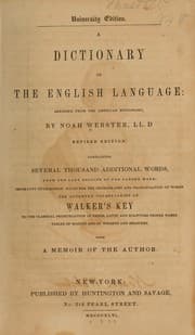 Tapa de A dictionary of the English language: abridged from the American dictionary