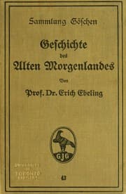 Tapa de Geschichte des Alten Morgenlandes