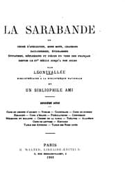 Tapa de La sarabande