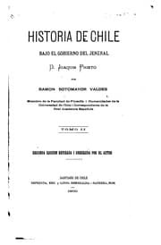 Tapa de Historia de Chile, bajo el gobierno del Jeneral D. Joaquín Prieto