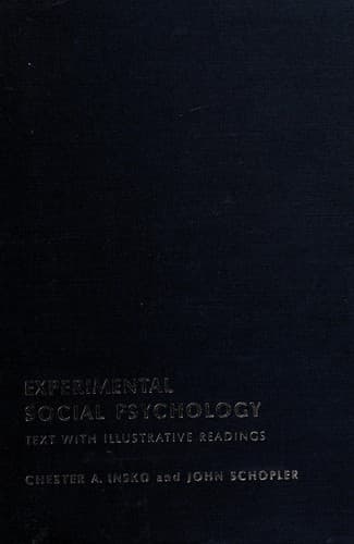 Tapa de Experimental social psychology