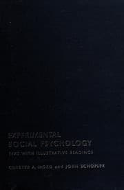 Tapa de Experimental social psychology