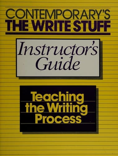 Tapa de Contemporary's the Write Stuff/Instructors Guide