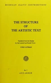 Tapa de The structure of the artistic text