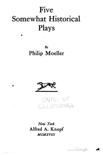 Tapa de Five somewhat historical plays