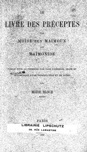 Tapa de Le Livre des préceptes