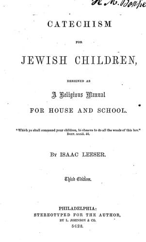 Tapa de Catechism for Jewish children