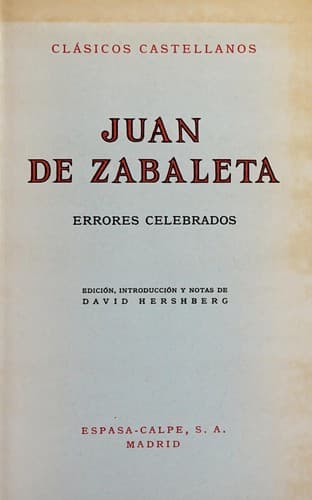 Tapa de Errores celebrados