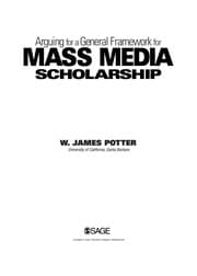 Tapa de Arguing for a general framework for mass media scholarship