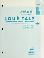 Tapa de Workbook to accompany?Que tal?
