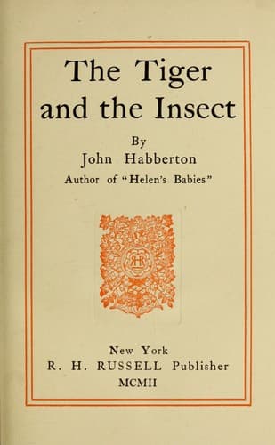 Tapa de The Tiger and the Insect