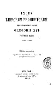 Tapa de Index librorum prohibitorum ... Gregorii xvi ... jussu editus. [With] Appendix [1]-4