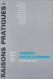 Tapa de L'Enquête sur les catégories