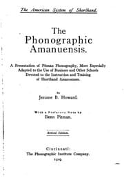 Tapa de The Phonographic Amanuensis: A Presentation of Pitman Phonography, More Especially Adapted to ..