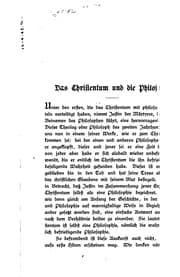 Tapa de Das Christentum und die Philosophie