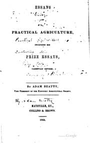Tapa de Essays on Practical Agriculture: Including His Prize Essays, Carefully Revised