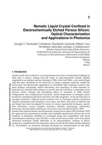 Tapa de New Developments in Liquid Crystals