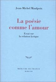Tapa de La poésie comme l'amour