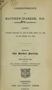 Tapa de Correspondence of Matthew Parker, D.D.