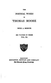 Tapa de The Poetical Works of Thomas Moore