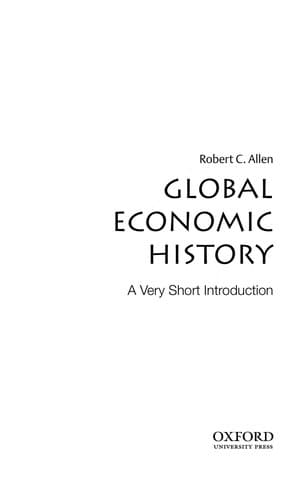 Tapa de Global economic history