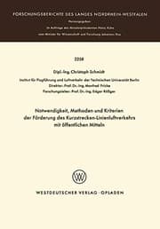 Tapa de Notwendigkeit, Methoden und Kriterien der Förderung des Kurzstrecken-Linienluftverkehrs mit öffentlichen Mitteln