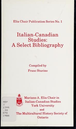 Tapa de Italian-Canadian studies
