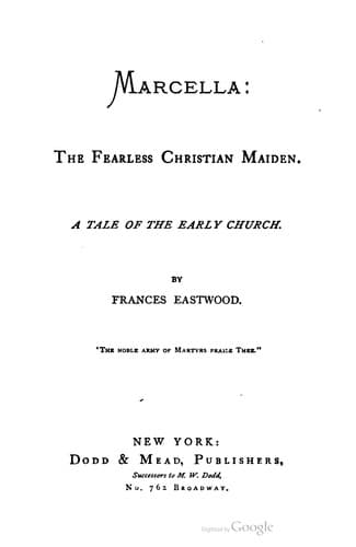 Tapa de Marcella: The fearless Christian maiden.