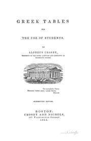 Tapa de Greek Tables for the Use of Students