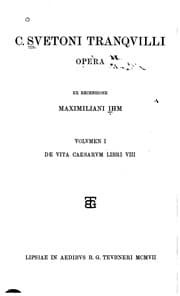 Tapa de C. Suetonii Tranquilli Opera: Ex recensione Maximiliani Ihm..