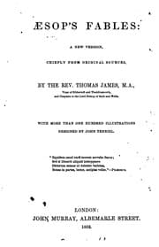 Tapa de Æsop's fables: a new version by T. James, with illustr. by J. Tenniel